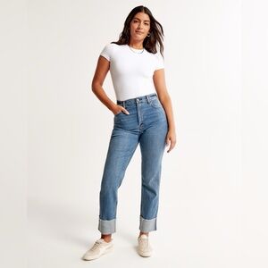 ABERCROMBIE & FITCH Curve Love Ultra High Rise Ankle Straight Jean